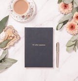 10 Life Lessons Journal In Navy Blue Leather