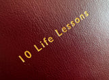 10 Life Lessons Journal In Burgundy Leather