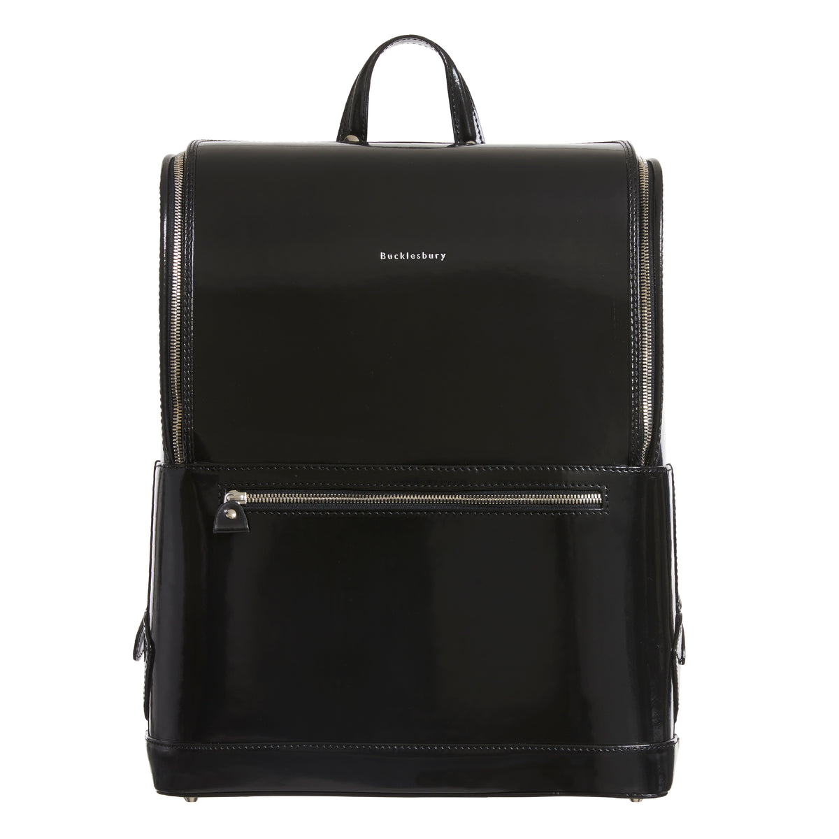 Schwarzer Bucklesbury-Rucksack aus feinem italienischem Leder