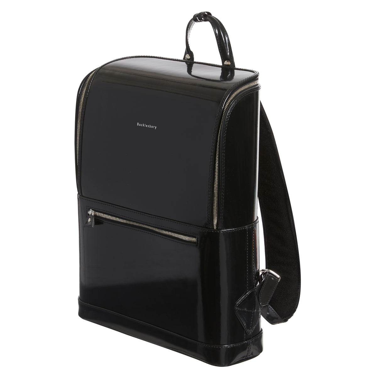 Schwarzer Bucklesbury-Rucksack aus feinem italienischem Leder