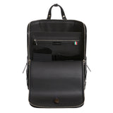 Schwarzer Bucklesbury-Rucksack aus feinem italienischem Leder