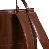 Dunkelbrauner Bucklesbury-Rucksack aus feinem italienischem Leder