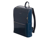 Rucksack aus feinem italienischem Leder von Bucklesbury in Marineblau
