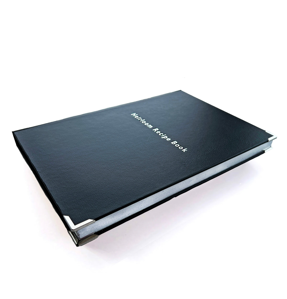 Livre de recettes Héritage en cuir noir