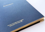 Heirloom Recipe Book In Navy Blue Leather