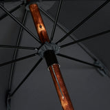 The London Umbrella – Hergestellt aus einem einzigen Stück englischer Kastanie – Schwarz