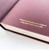 Burgund A5 Tagebuch / Tagebuch - handgefertigt in England