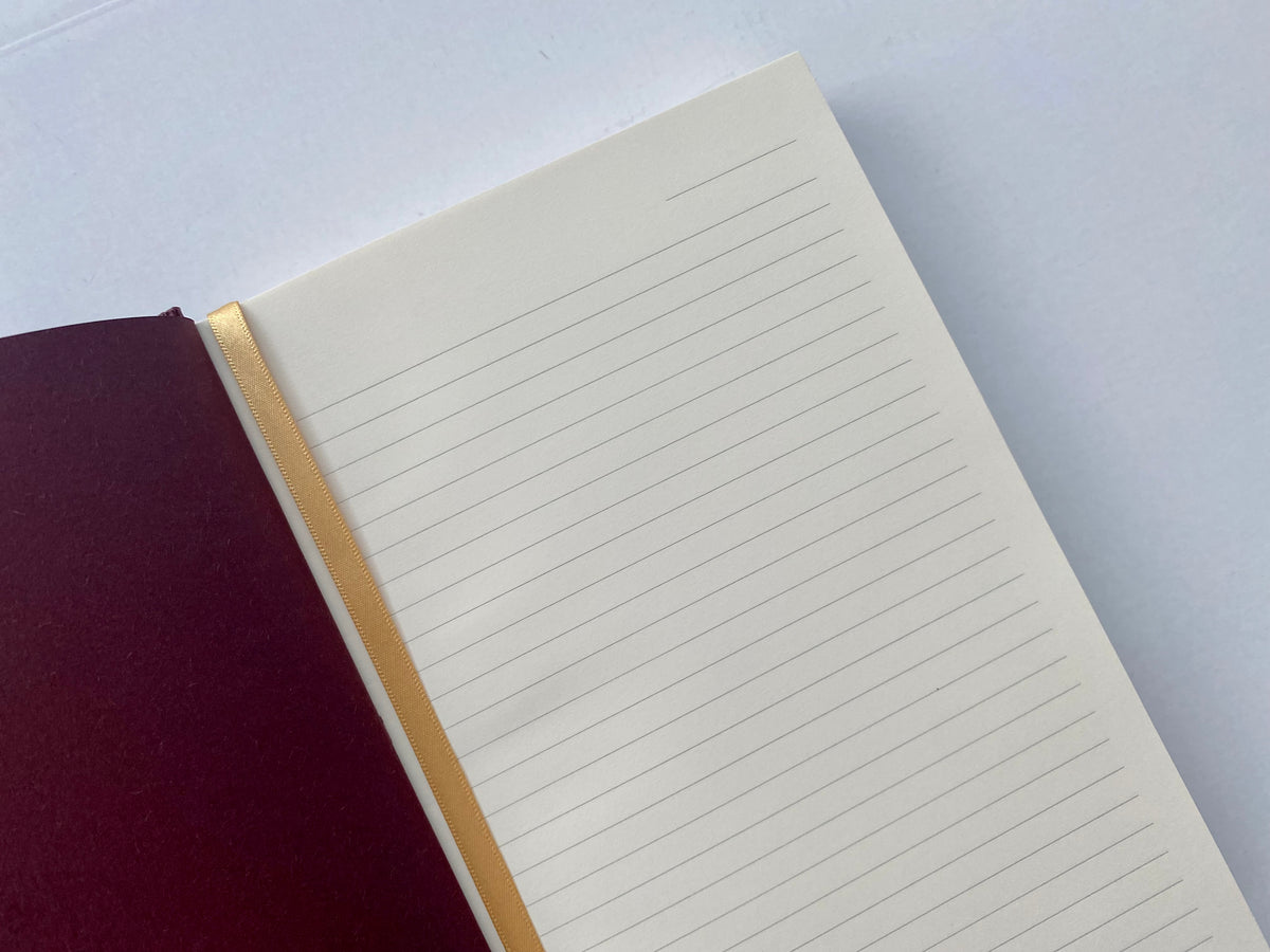 Burgundy A5 Journal / Diary - Handmade In England