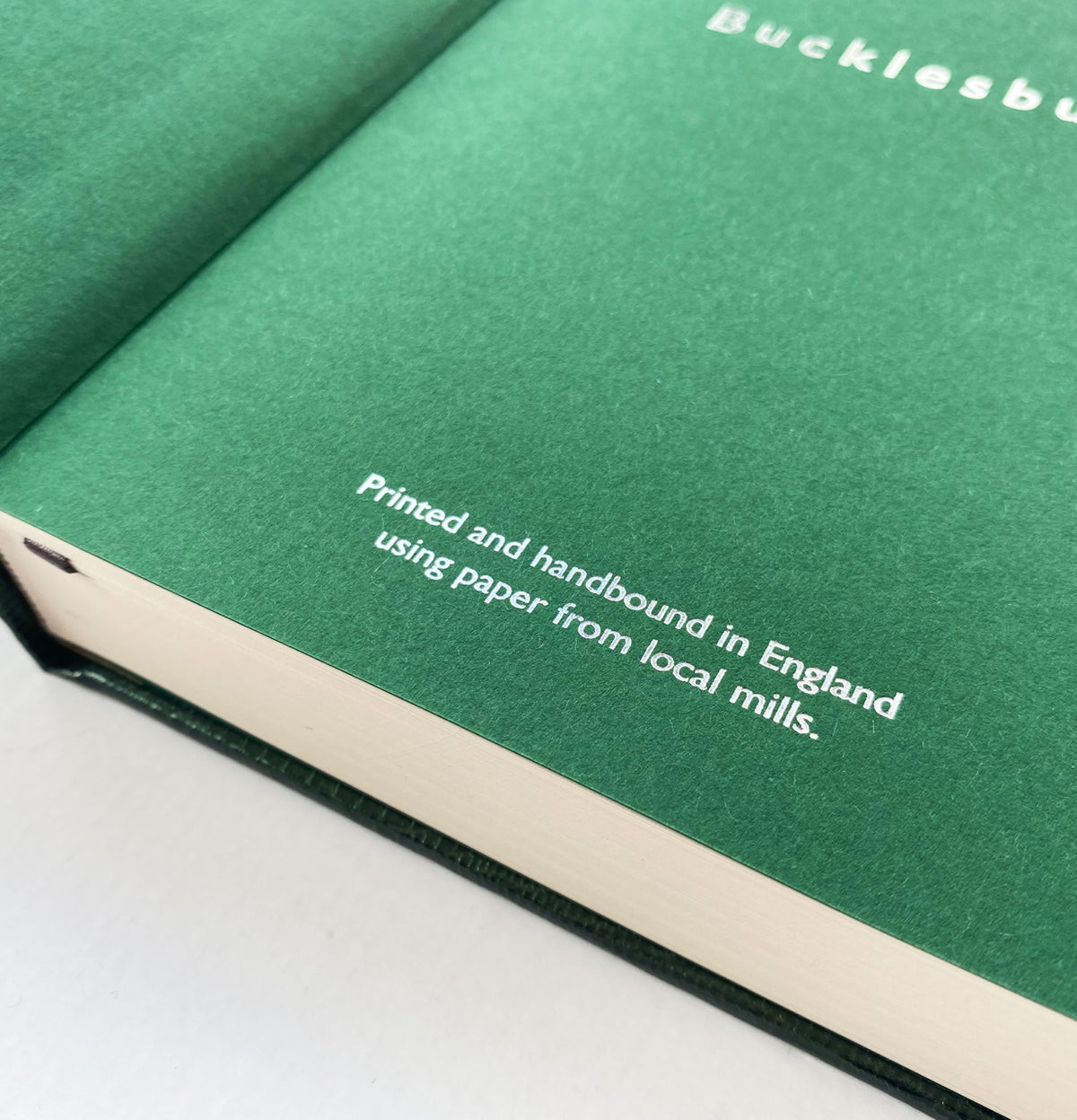 Cuaderno / Diario A5 verde - Hecho a mano en Inglaterra
