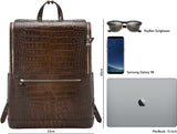 Dunkelbrauner Bucklesbury-Rucksack aus feinem italienischem Leder