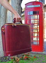 Burgundy Italian Leather Laptop Bag