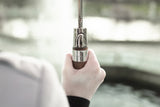 Teleskopischer schwarzer Regenschirm