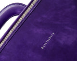 Purple leather attaché briefcase and laptop bag for men and women