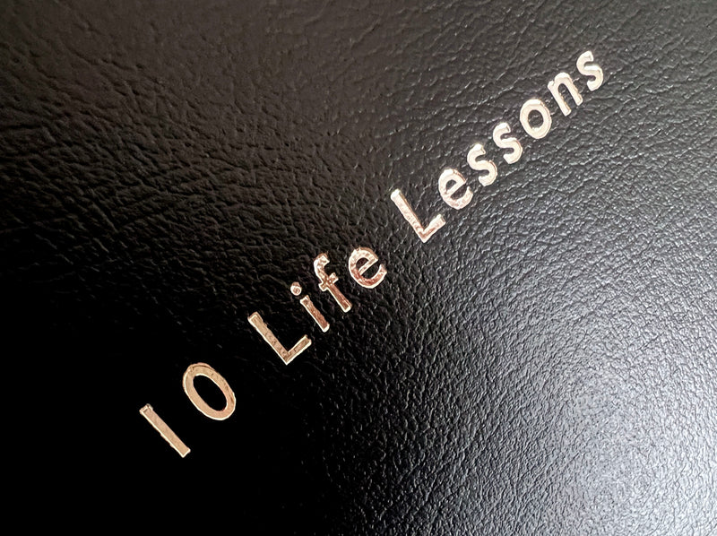 10 Life Lessons Journal In Black Leather
