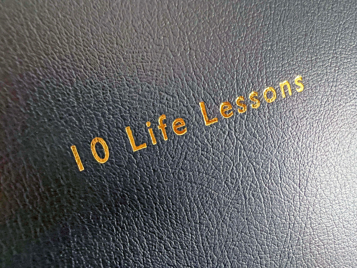 10 Life Lessons Journal In Navy Blue Leather