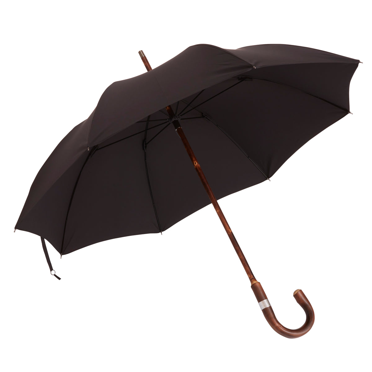 The London Umbrella – Hergestellt aus einem einzigen Stück englischer Kastanie – Schwarz