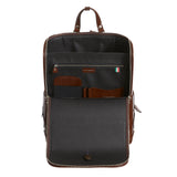 Dark Brown Bucklesbury Fine Italian Leather Backpack