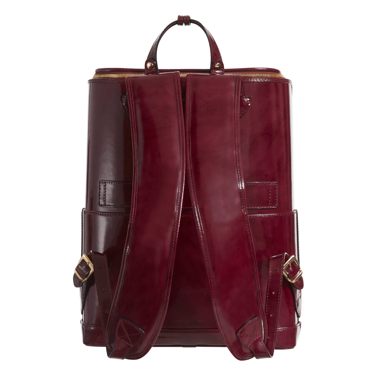 Burgundy Bucklesbury Fine Italian Leather Backpack