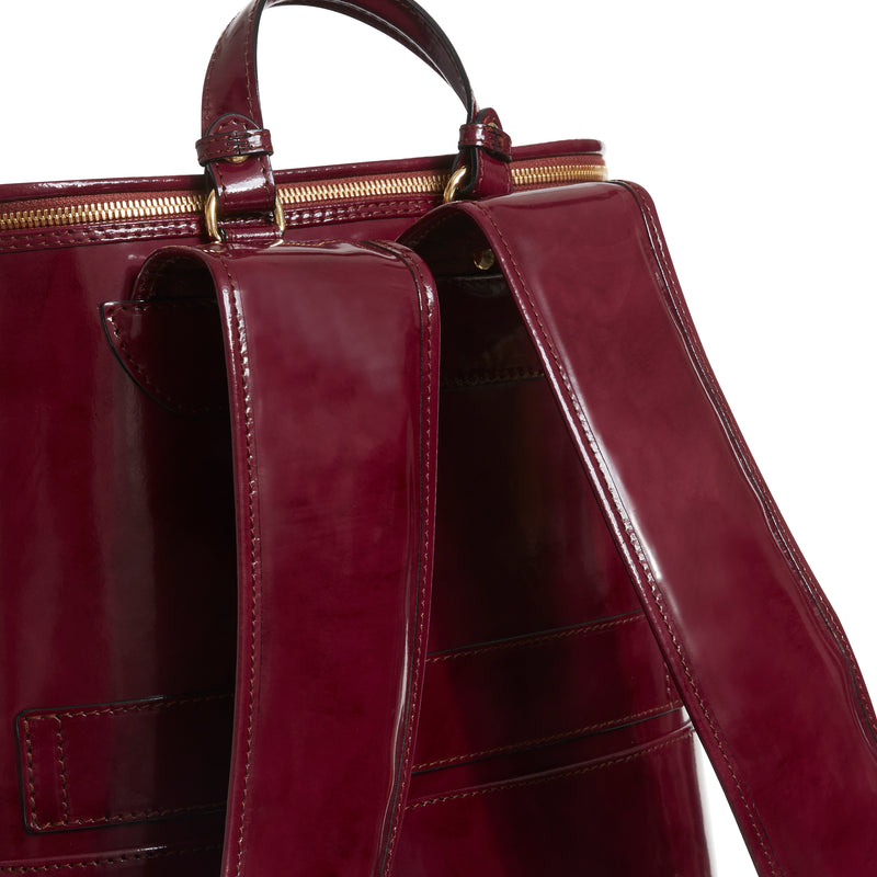 Burgundy Bucklesbury Fine Italian Leather Backpack
