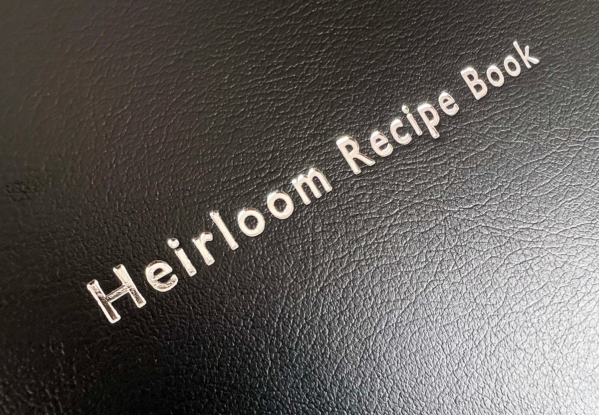 Livre de recettes Héritage en cuir noir