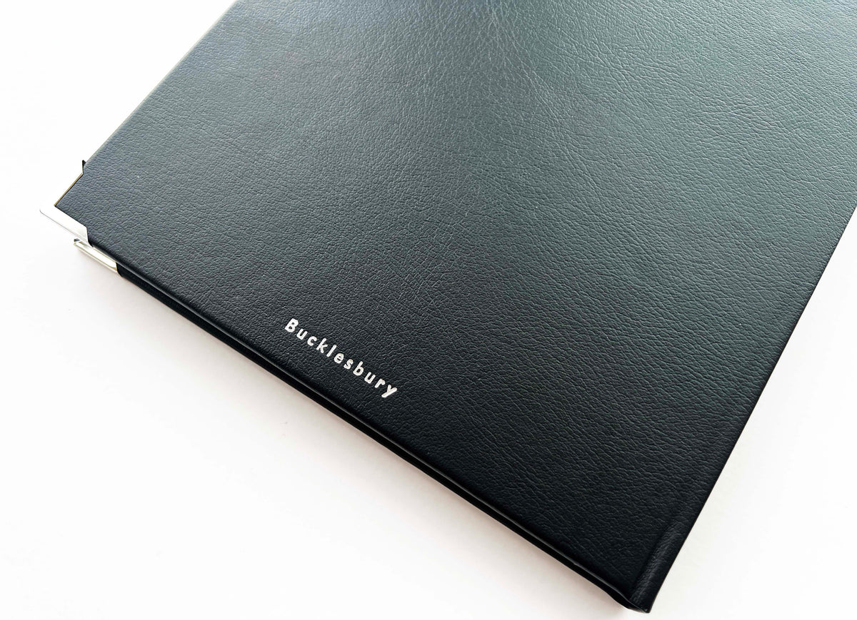 Livre de recettes Héritage en cuir noir