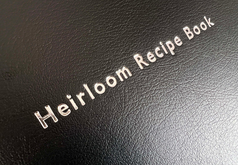 Heirloom Recipe Book In Black Leather