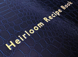 Heirloom Recipe Book In Dark Blue Croc