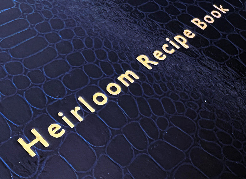 Heirloom Recipe Book In Dark Blue Croc