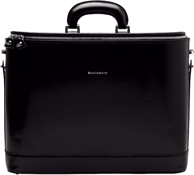 Laptoptasche aus schwarzem italienischem Leder