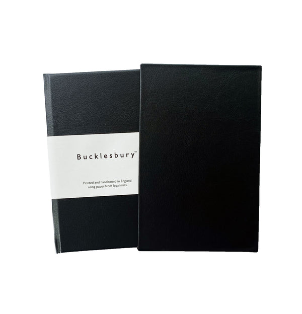 Black Leather A5 Journal / Diary - Handmade In England