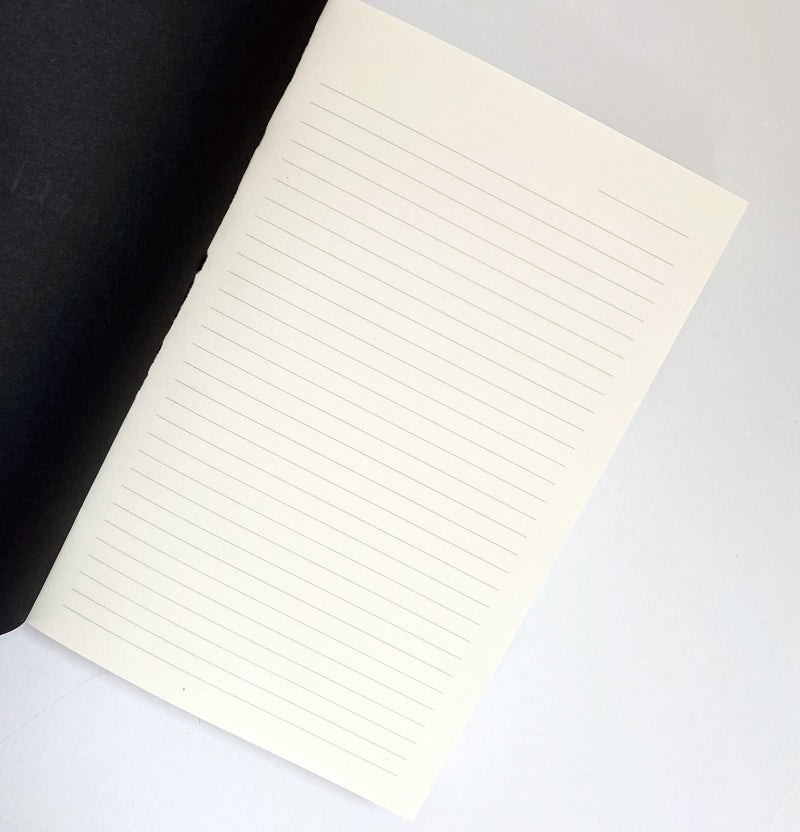Black Leather A5 Journal / Diary - Handmade In England