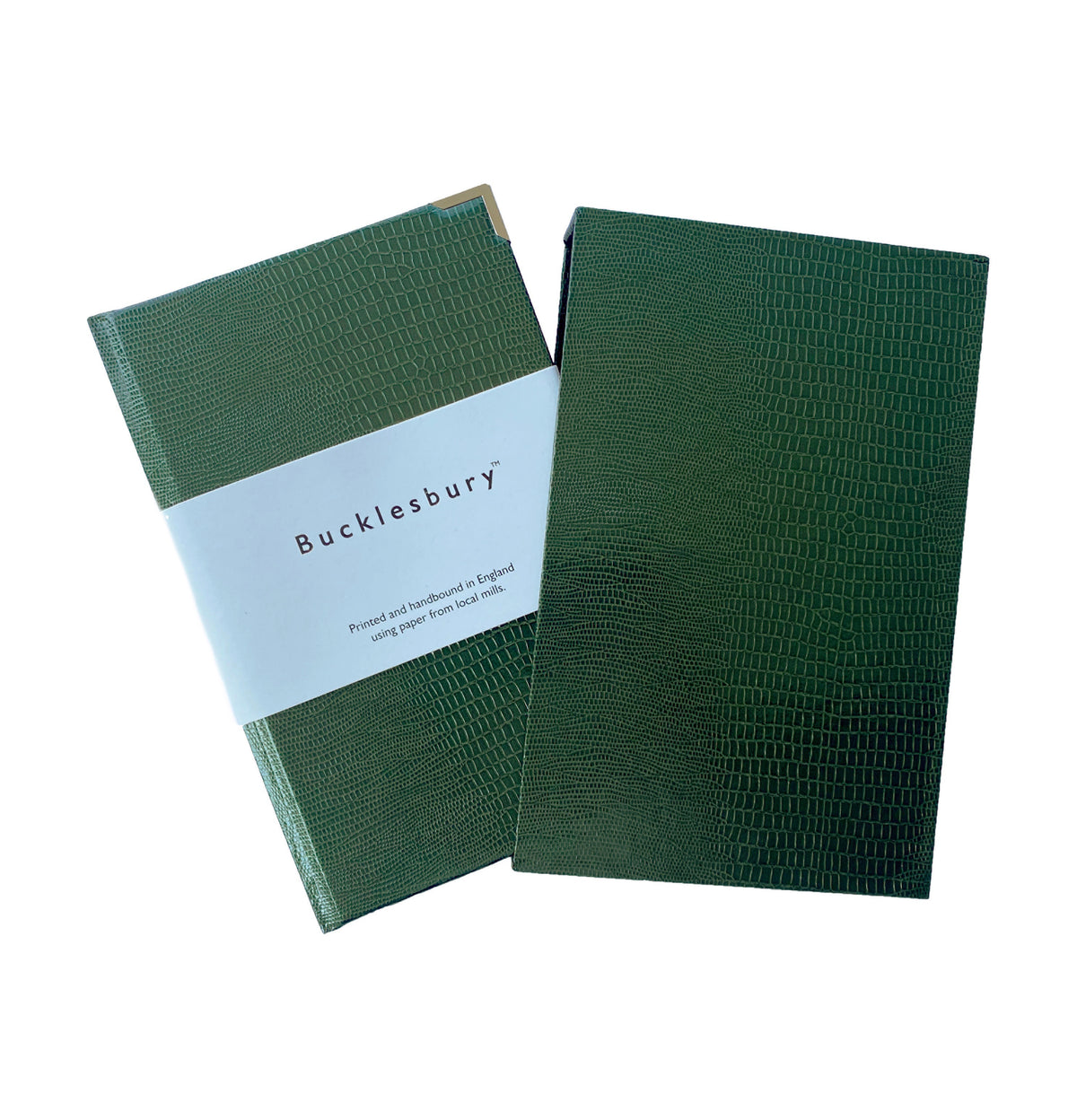 Cuaderno / Diario A5 verde - Hecho a mano en Inglaterra