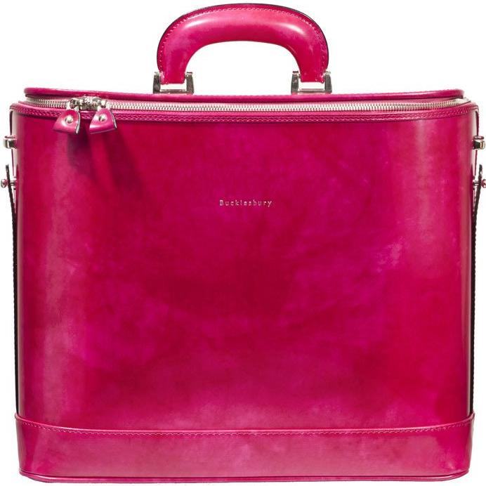 Pink Fuchsia Italian Leather Laptop Bag