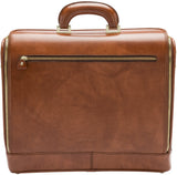 Caramel leather attaché briefcase and laptop bag for men and women