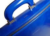 Königsblaue Laptoptasche aus italienischem Leder 