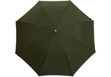 Teleskopischer grüner Regenschirm