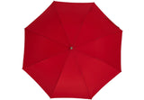 Teleskopischer roter Regenschirm