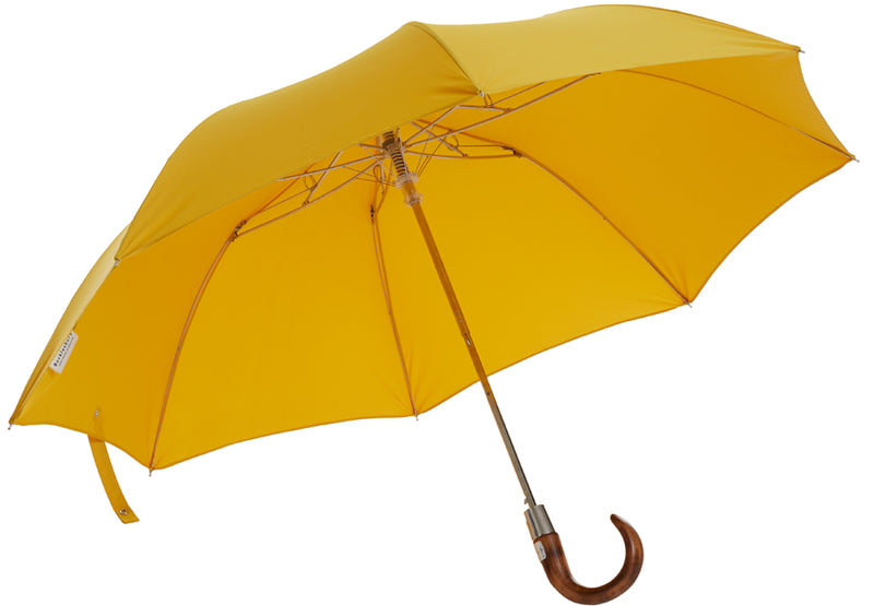 Teleskopischer gelber Regenschirm